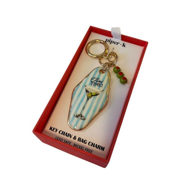 Piper K Martini Key Chain & Bag Charm. - Picture 3 of 7